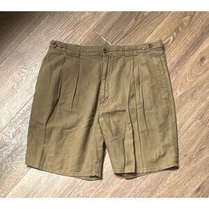 Baxter Shorts Men's Olive Green Linen Blend Knit Chino Golf 37x8.5  tag‎ 38